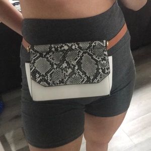 A New Day Fanny Pack Waist Bag Snakeskin White
